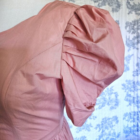 Size M Vintage 1980s Puff Sleeve Maxi Dress As Is - Picture 7 of 12